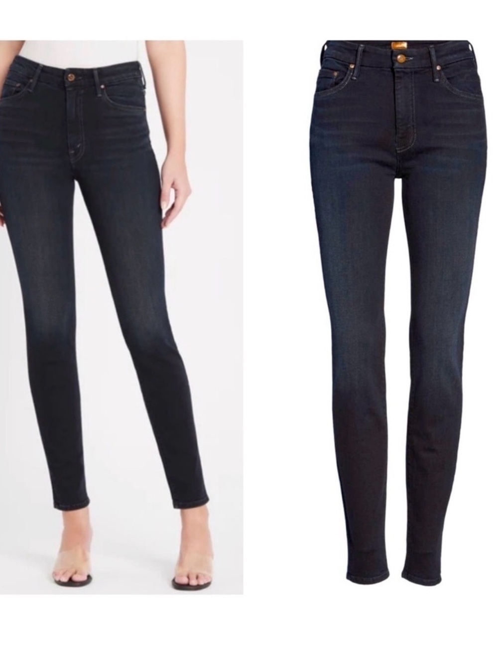 MOTHER High Waisted Looker Skinny‎ Jeans in Coffee, Tea, or Me? - Size 25